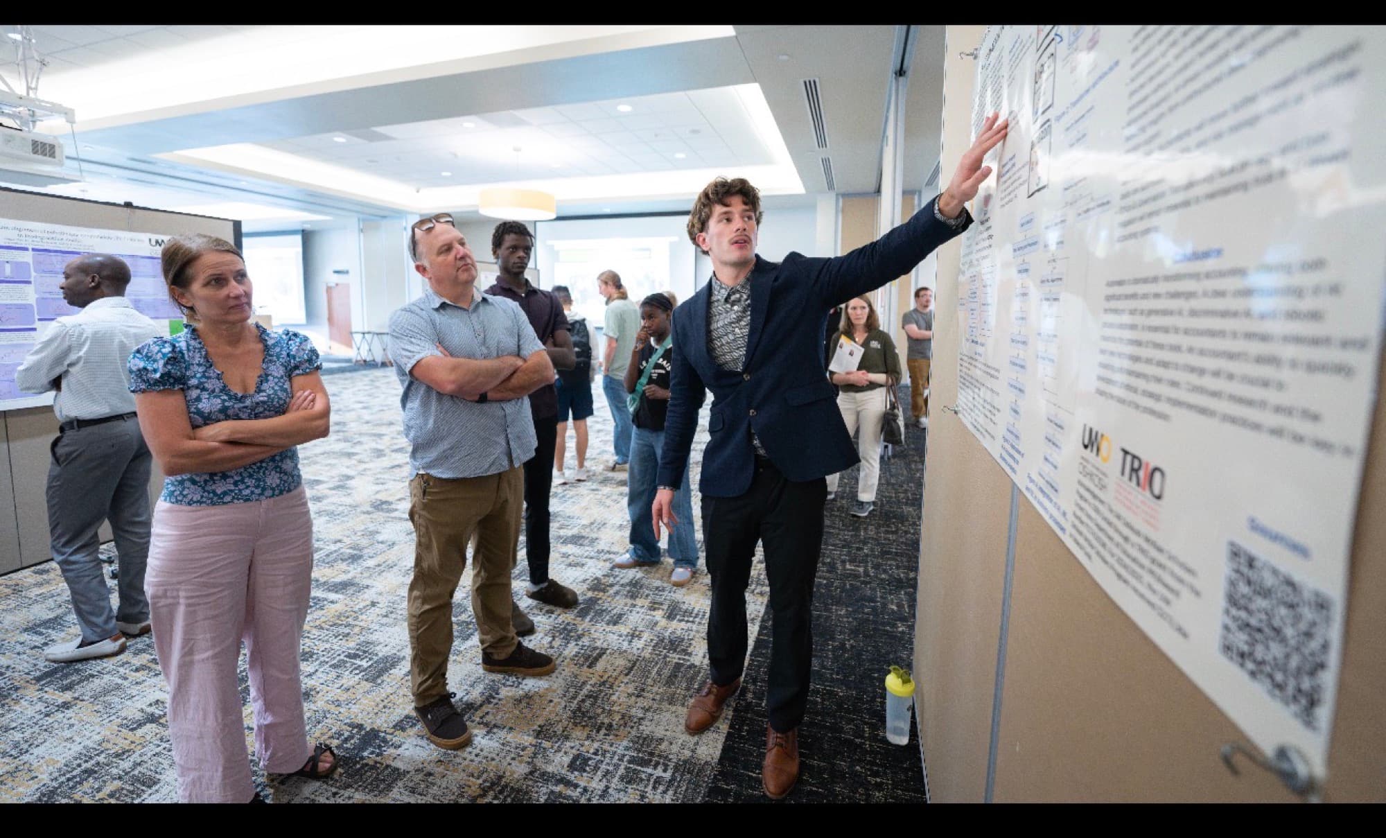 Jacques Tulowitzky presenting his McNair Scholar research poster